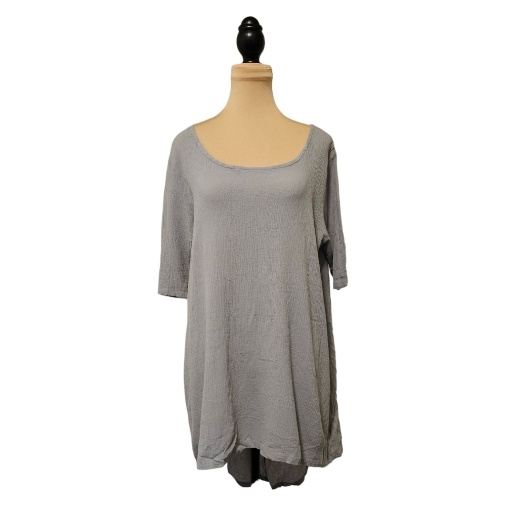 Bryn Walker Grey Simplistic Cotton Top Sz s